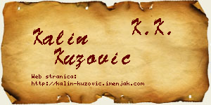 Kalin Kuzović vizit kartica